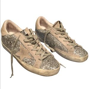 Golden Goose silver superstar sneakers